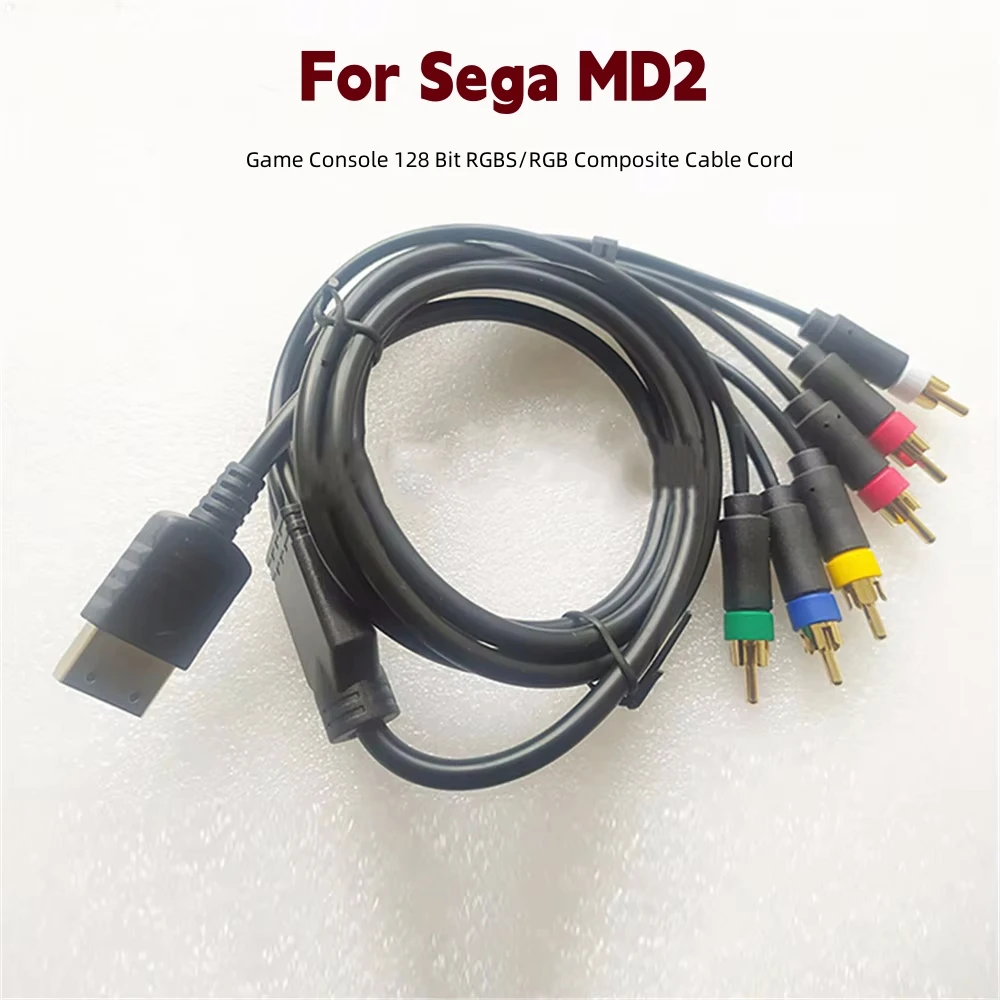 

For Sega MD2 Game Console 128 Bit RGBS/RGB Composite Cable Cord Replace Accessories
