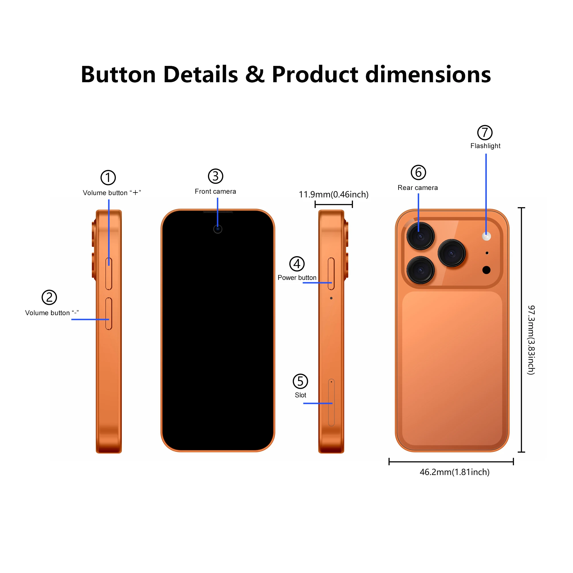 SERVO 4G LTE Mini Smartphone 3.88" Display Android 12 6GB+128GB Dual SIM Face Unlock GPS OTG WiFi Play Store Pocket Mobile Phone