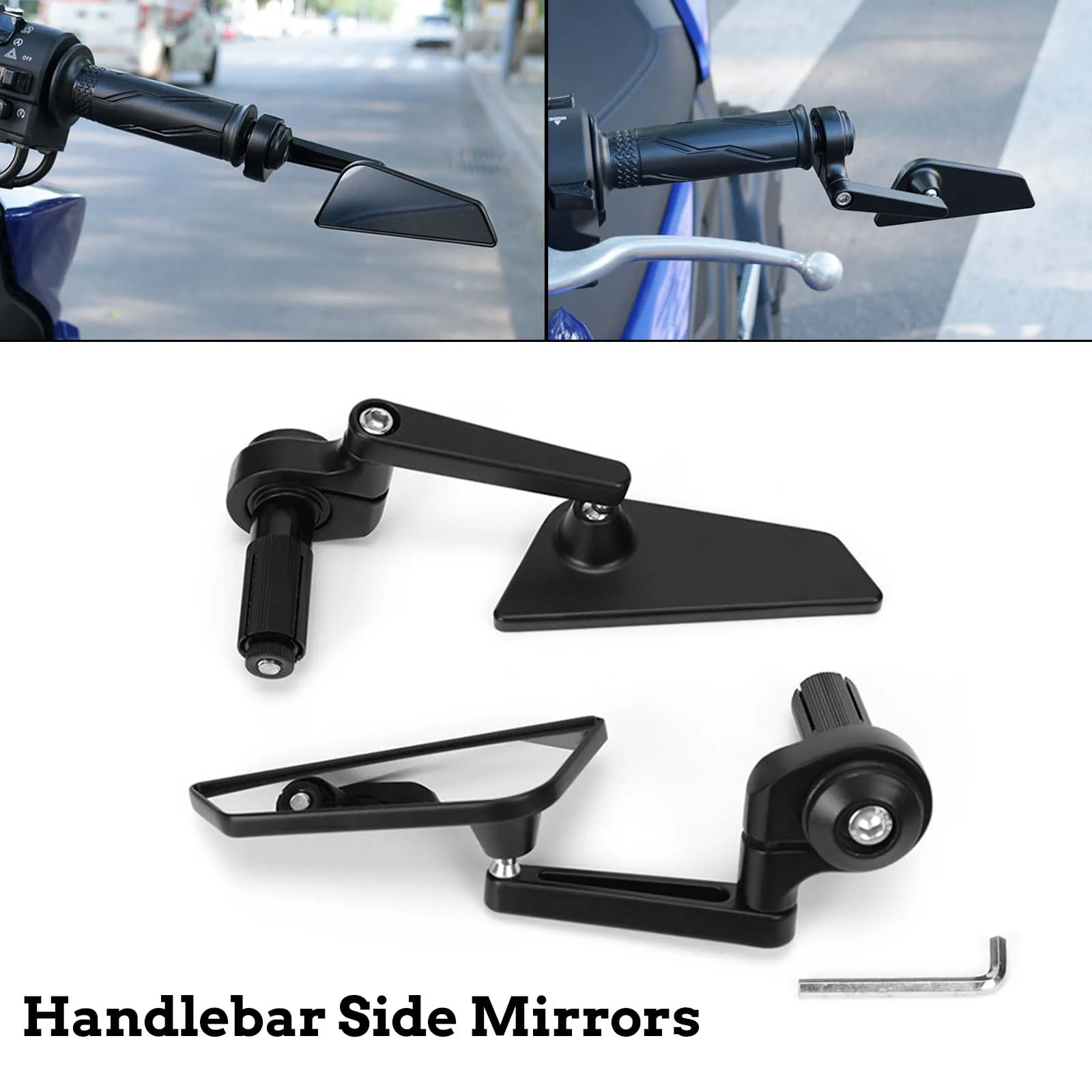 Universal Motorcycle Rearview Mirror 7/8 in Handlebar Mirrors Rotatable Adjustable Mirrors For YAMAHA Kawasaki Honda Side Mirror