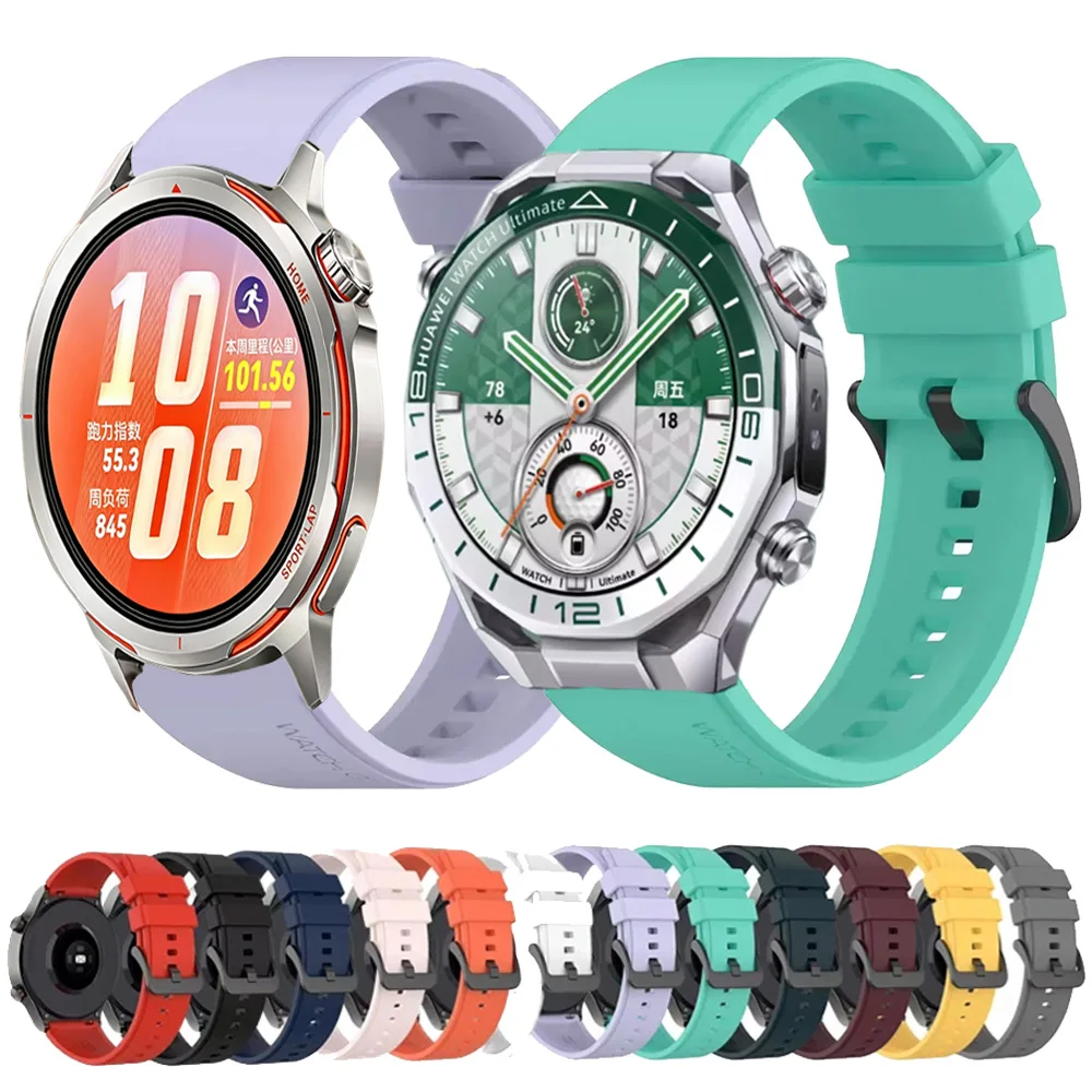 22mm 20mm Sport-Silikonarmband für Huawei Watch Ultimate 2 GT Runner 2 GT6-5 46mm Original-Armband für Amazfit Active Max