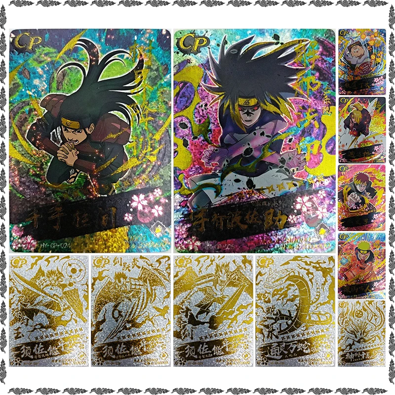 Anime NARUTO Rare CP Game Akimichi Choji Senju Hashirama Deidara Uchiha Sasuke Gaara Susanoo Collectible Cards Birthday Toy Gift