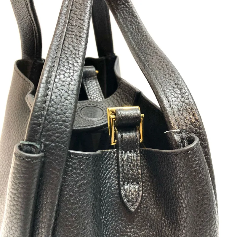 2023 New Genuine Leather Bucket Bags Women Cowhide Handbag High Quality Crossbody Bag Ladies Shoulder Messenger Bag Phone Purse