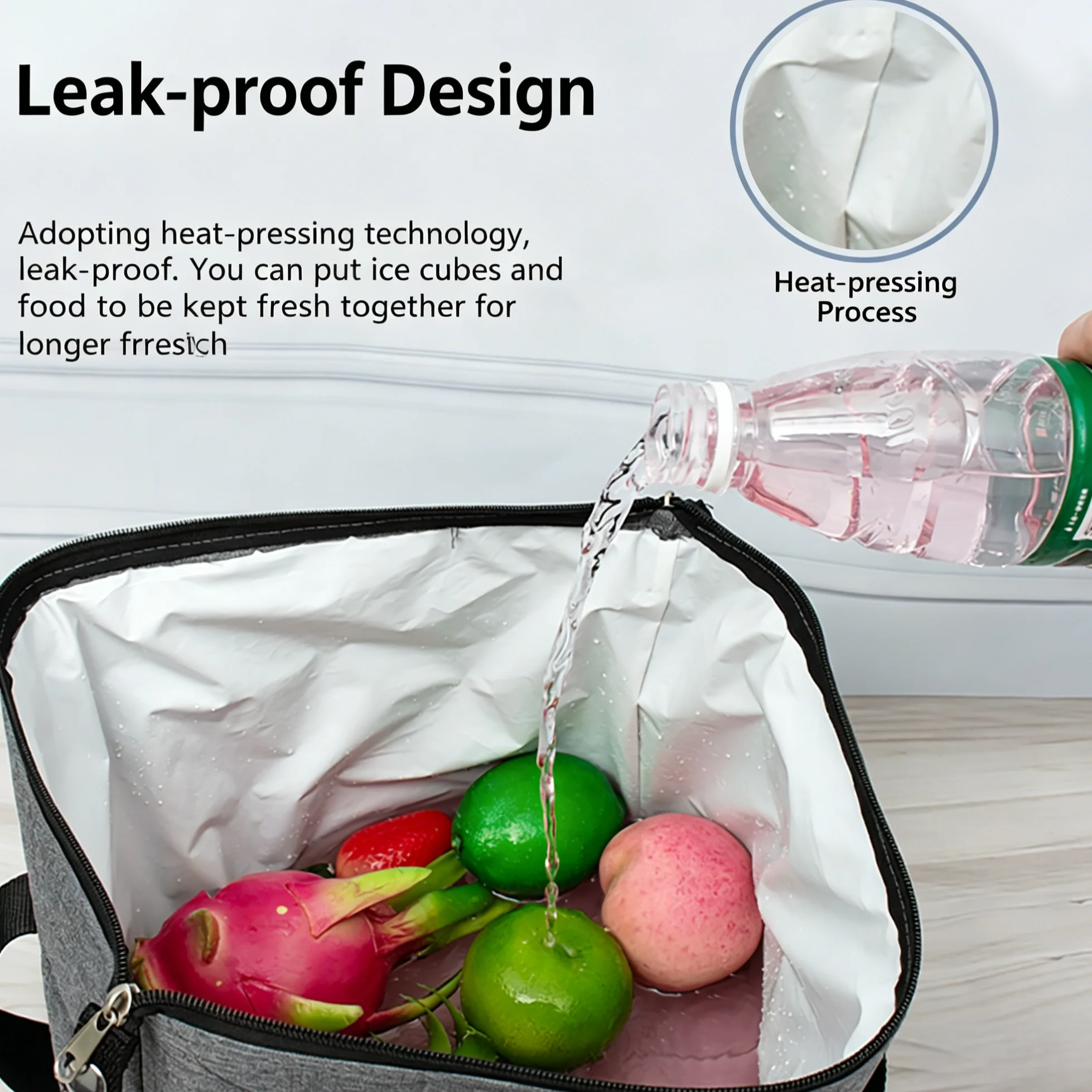 Oxford Tuch EVA Thermische Tasche Große Kapazität Verdickte Wärmedämmung Mittagessen Tasche Tragbare Falten Outdoor Picknick Eis Tasche – Detail 4
