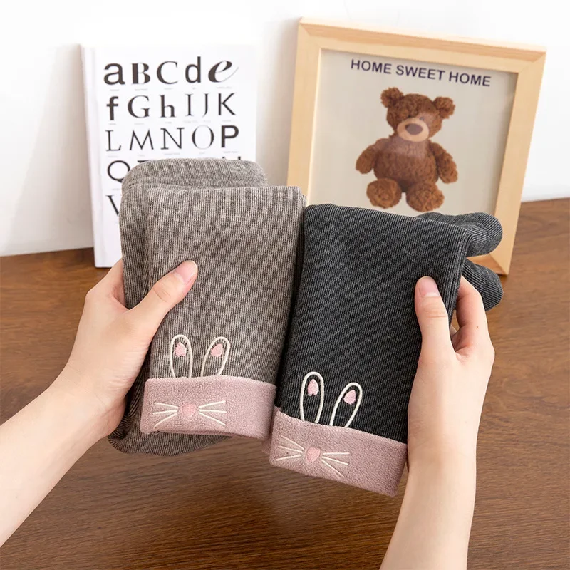 

Baby Pencil Pants Girls Leggings Children's Clothing Kids Girls Autumn Winter Leggings Children Plus Velvet Warm Trousers