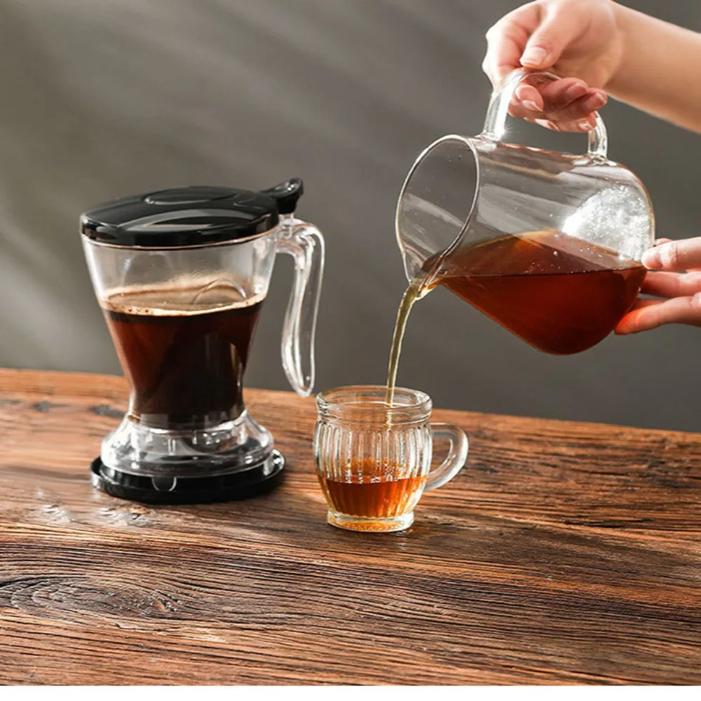 

Versatile 600ml Pour Over Coffee Dripper Transparent with Cup Mat Coffee Filter Cup PC Coffee Brewer Pot Americano