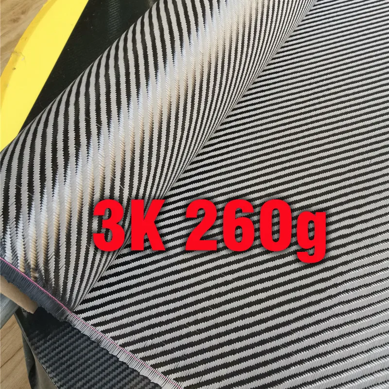 

[Клас A+], 100% ткань из углеродного волокна, карбоновая ткань, 3K, 7,3 унции/260 г/м2, 4x4, большой саржа, 50 см x 100 см/шт.