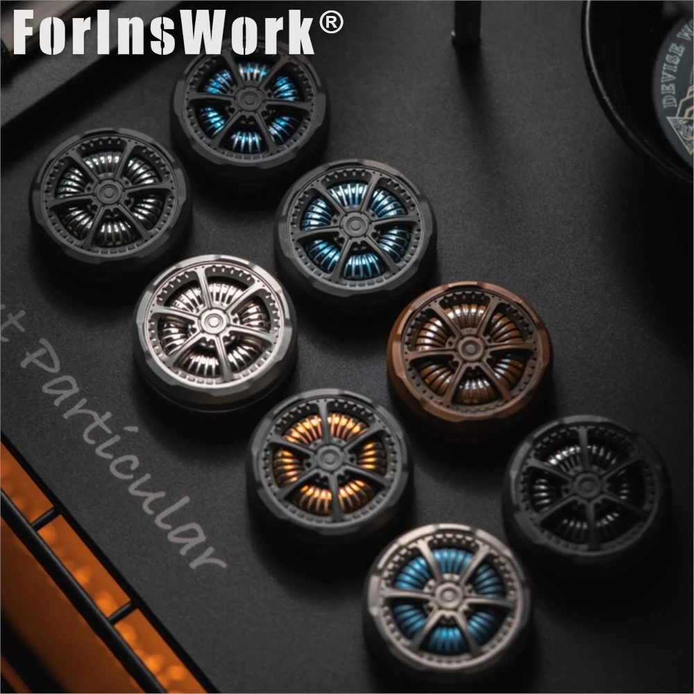 POIS à la main une horloge Orange Zirconium ressort de Torsion Structure de liaison mécanique 6 types de jouer Spinner en métal Fidget