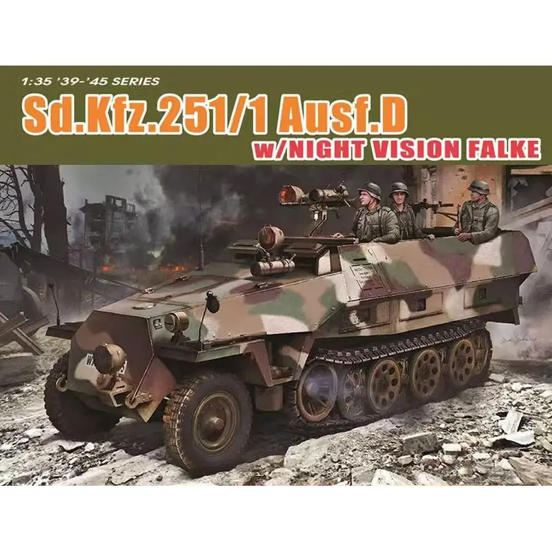 DRAGON 6984 1/35 Sd.Kfz.251 Ausf.D w/Night Vision Falke - Scale Model Kit