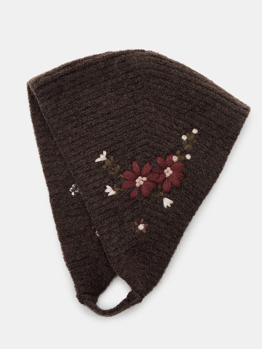 قبعة نسائية محبوكة مع زهور مطرزة لتغطية الأذن والرأس كاجوال للخريف والشتاء قبعة جديدة مقاومة للرياح 3739275 #4