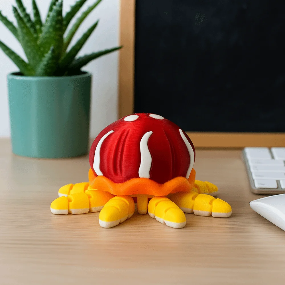 محاكاة المنقولة قنديل البحر زخرفة البلاستيك نموذج دمية ثلاثية الأبعاد مطبوعة قنديل البحر لعبة جمع الجدة متعددة المفاصل ألعاب حيوانات