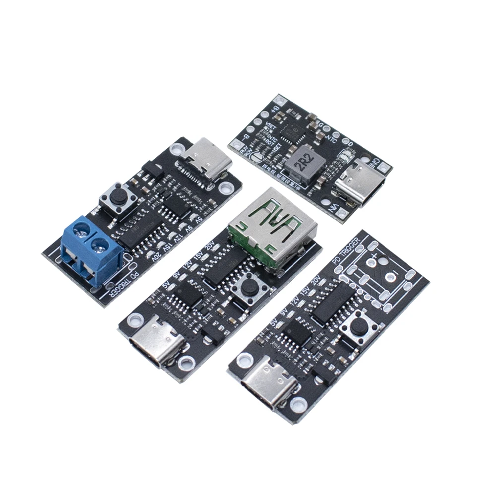 100W 5A USB-C Fast Charge Trigger Board Module PD/QC Decoy Board Fast Charge USB Type-c PD 2.0 3.0 Power Delivery Boost Module