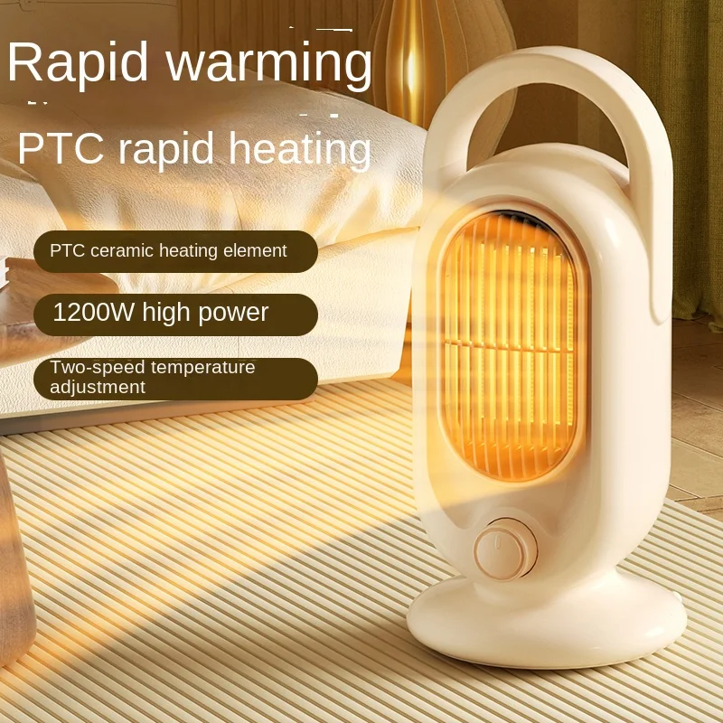 

Mini Electric Heater Portable Desktop Fan Heater PTC Ceramic Heating Warm Air Blower Home Office Warmer Machine with Adapter