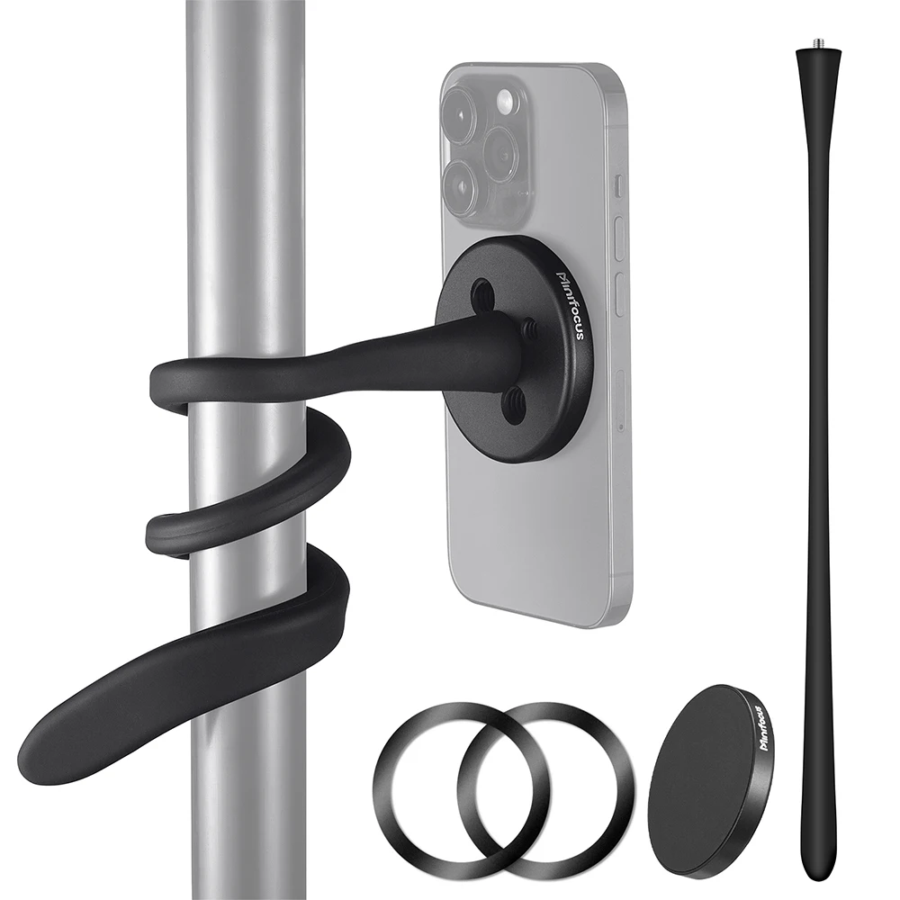 Portable Flexible Cell Phone Holder Stand with Magnetic Phone Mount Adapter Long Arm Stick Pole for iPhone Android IP Camera