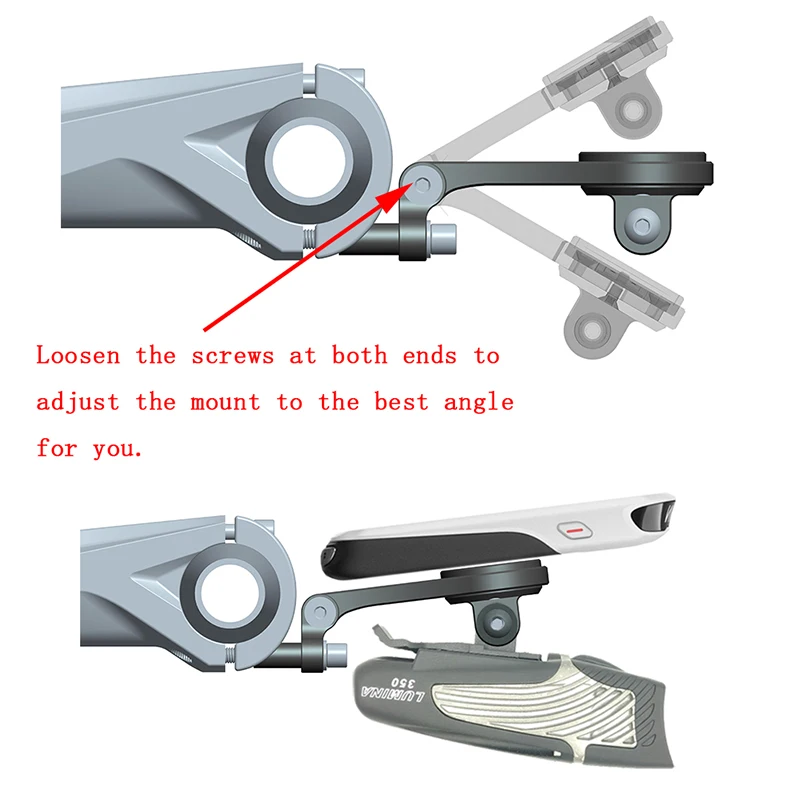 Garmin Wahoo Bryton Xoss IGPSPORT Magene Computer Gopro Camera Bicycle Combo Mount Holder Adjustable Out Front Stem Bike Mount