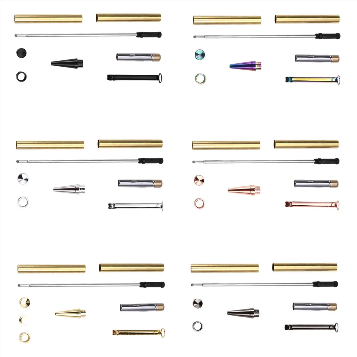 Best of 2026 Wooden Twister Pen Set 6-Pack, Various Finishes 7mm Twister Pen Set
