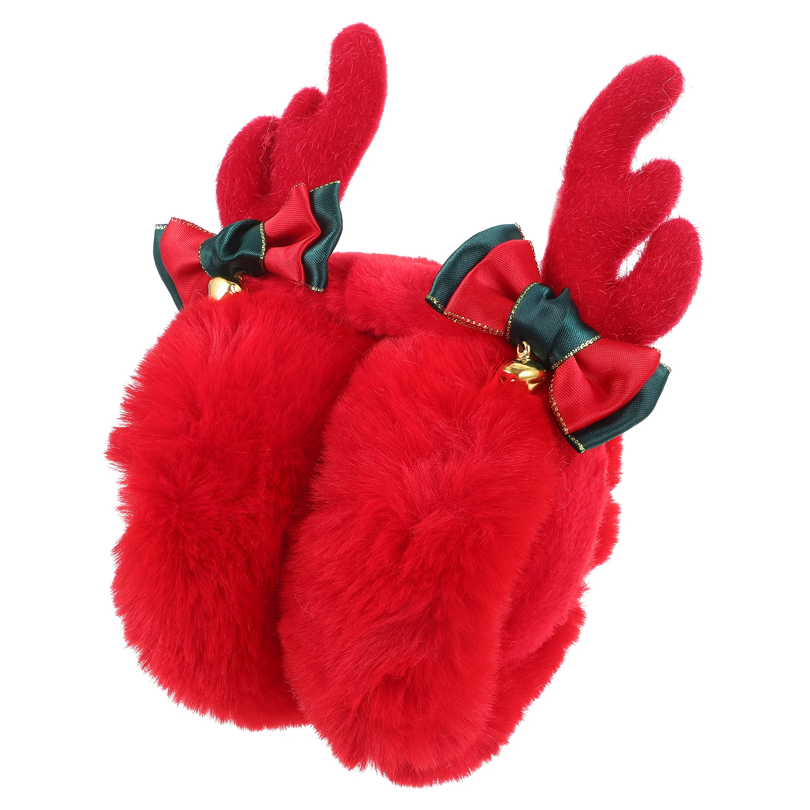 

Warm Earmuffs for Kids Cute Antler Design Christmas Ear Protector White 13cm Diameter Child