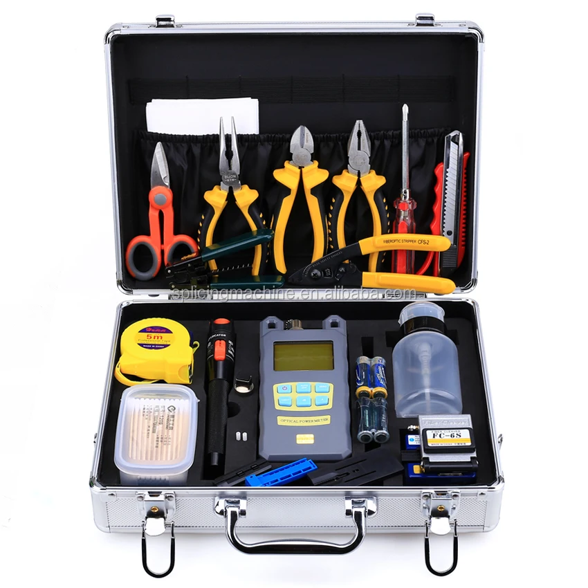 FTTH Termination Tool Kit Fiber Optic Assembly Tools splicing ToolBox Set HSV-202 ftth tools