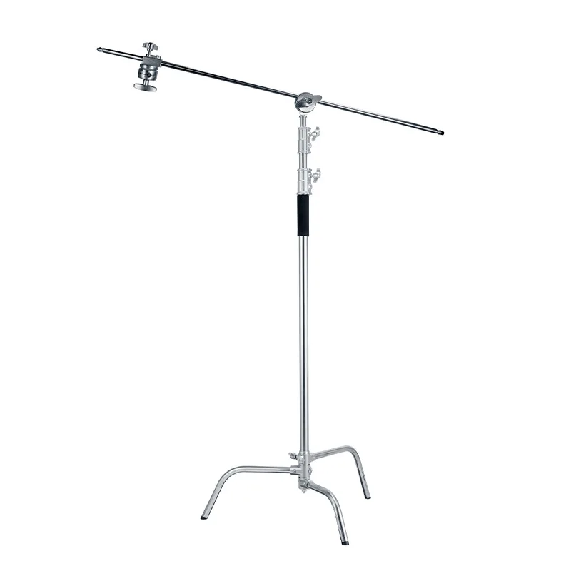 Large Studio Multi-Functional Magic Leg Photography Light Stand C-Type Stainless Steel Tripod with Shooting Bracket