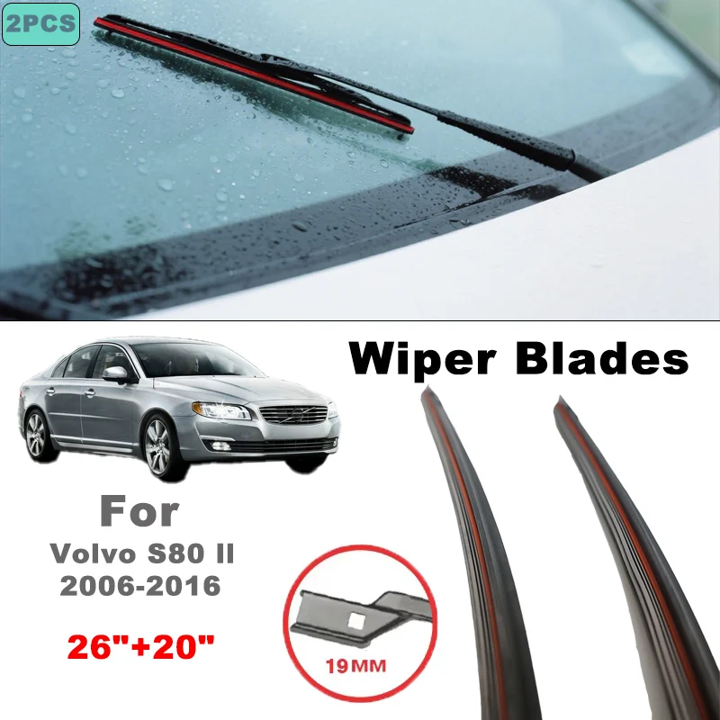 

Windshield Wiper Blades For Volvo S80 MK2 2 II 2006 - 2016 26''20'' Front Windscreen Window Brush Right 2010 2013 2011 2014 2012