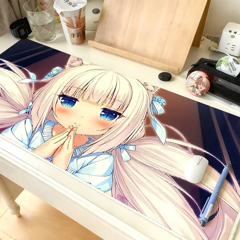 

Anime N-Nekopara Movie Mouse Pad Computer Mat Deskpad Laptop Keyboard Mat Office Large Landscape Mousepad
