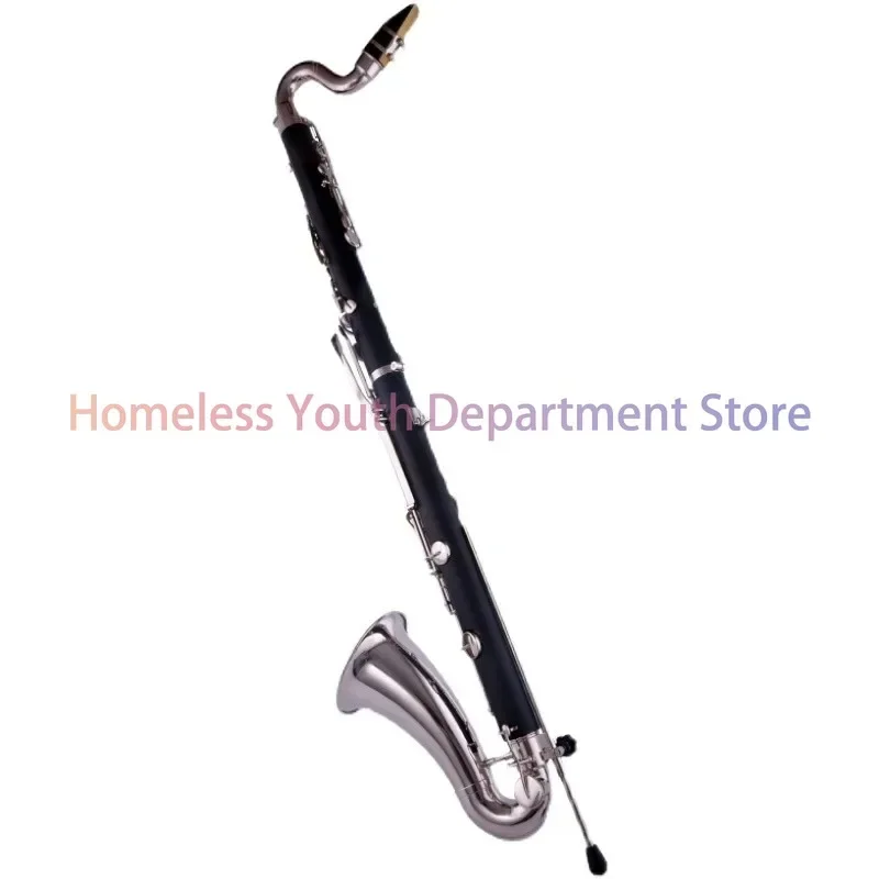 Silver key bass clarinet bb tuned clarinet high quality bakelite instrument with case