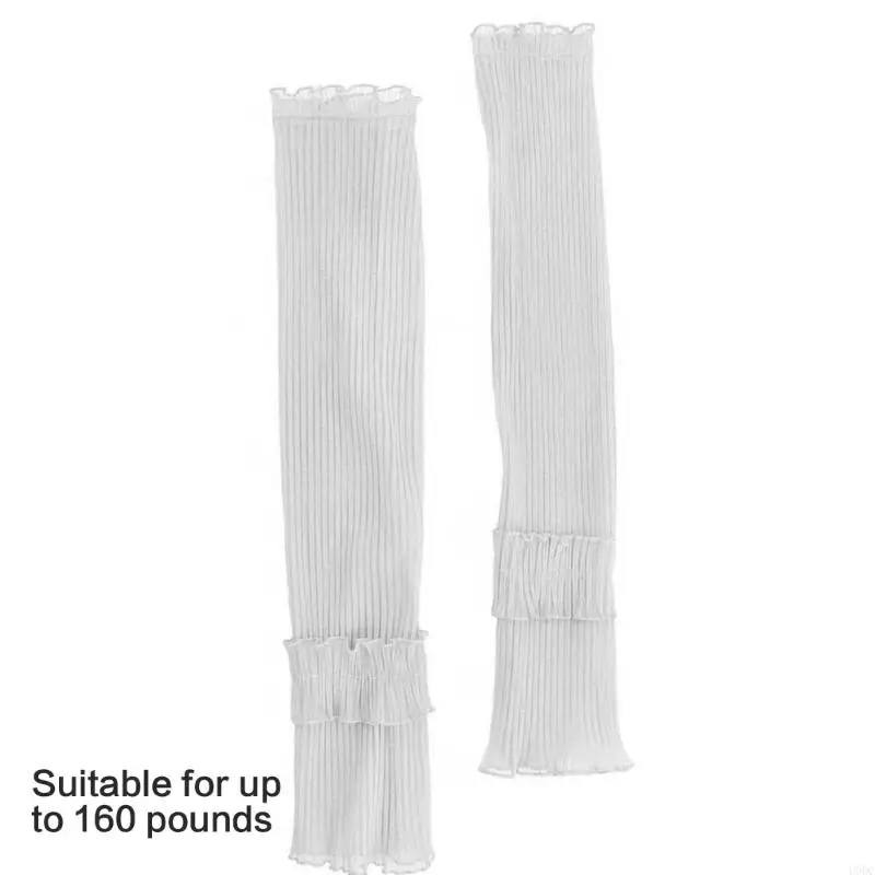 Elegante protezione del braccio raffreddamento in forma sciolta per donne sport estivi in ​​poliestere nero design a rafo