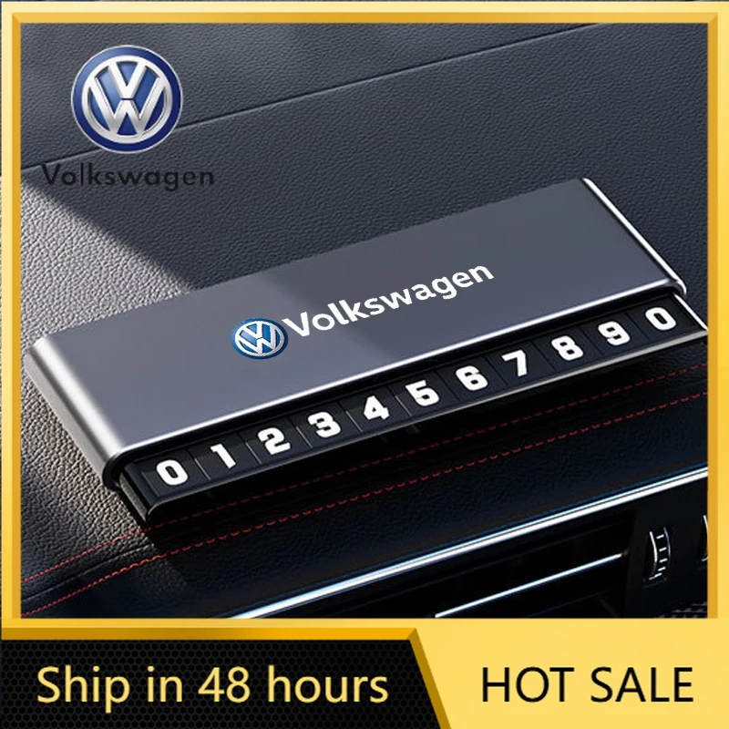 

For VOLKSWAGEN VW Car Phone Number Card Temporary Parking Card Plate Telephone Number Car Park Stop For Volkswagen VW CC Beetle