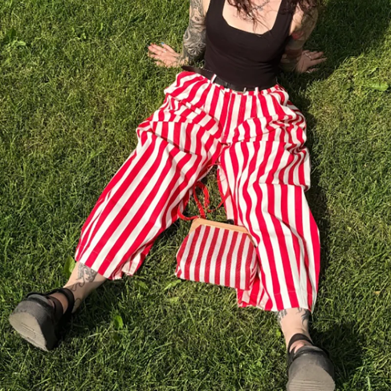 Striped Balloon-Leg Pants — product information 9