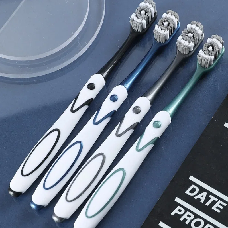 Adult Medium-Hard Bristle Toothbrush 360 Whole Mouth Clean Men's Toothbrush Excellent Cleaning Effect Whitening Teeth Family