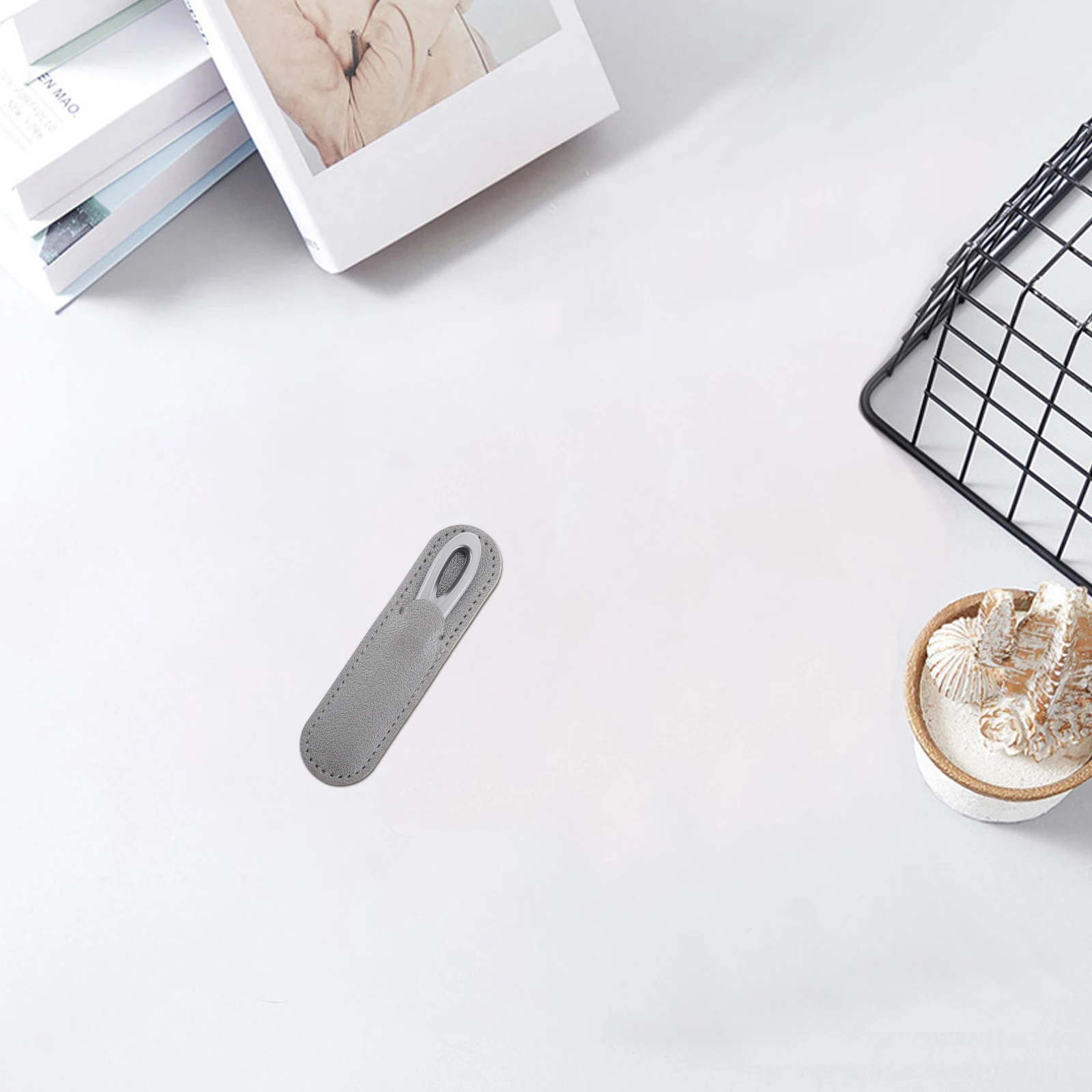 

1Set Durable Zinc Aluminium Nail File Anti Slip Grip Double Sided Fingernail Shaper Salon Supplies Travel Friendly PU Case