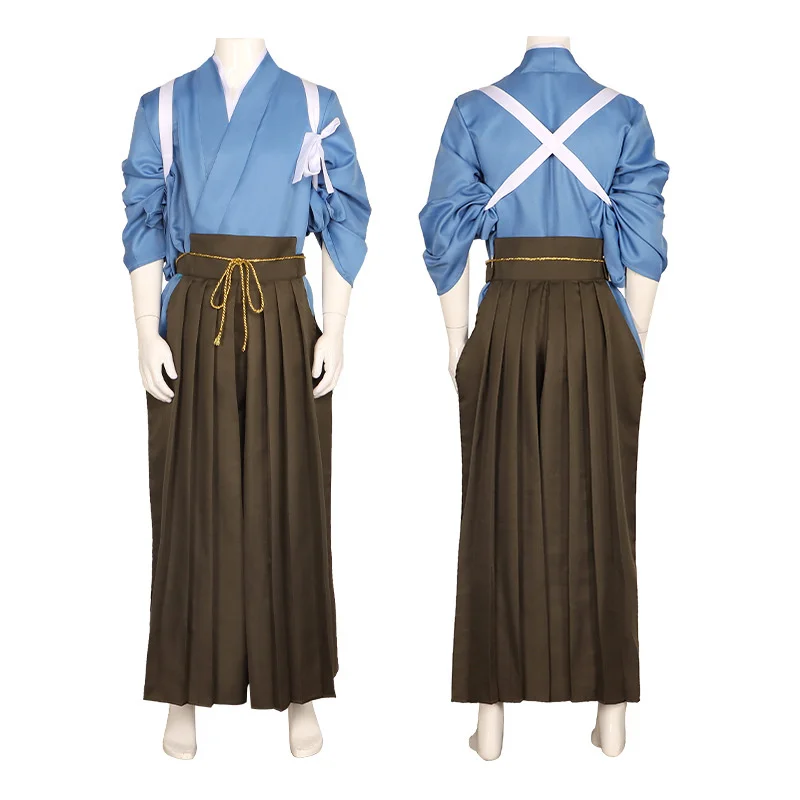 Disfraz de Kimono Genshin Impact Kamisato Ayato para hombre y mujer, uniforme de Kendo para Halloween, traje de actuación, peluca