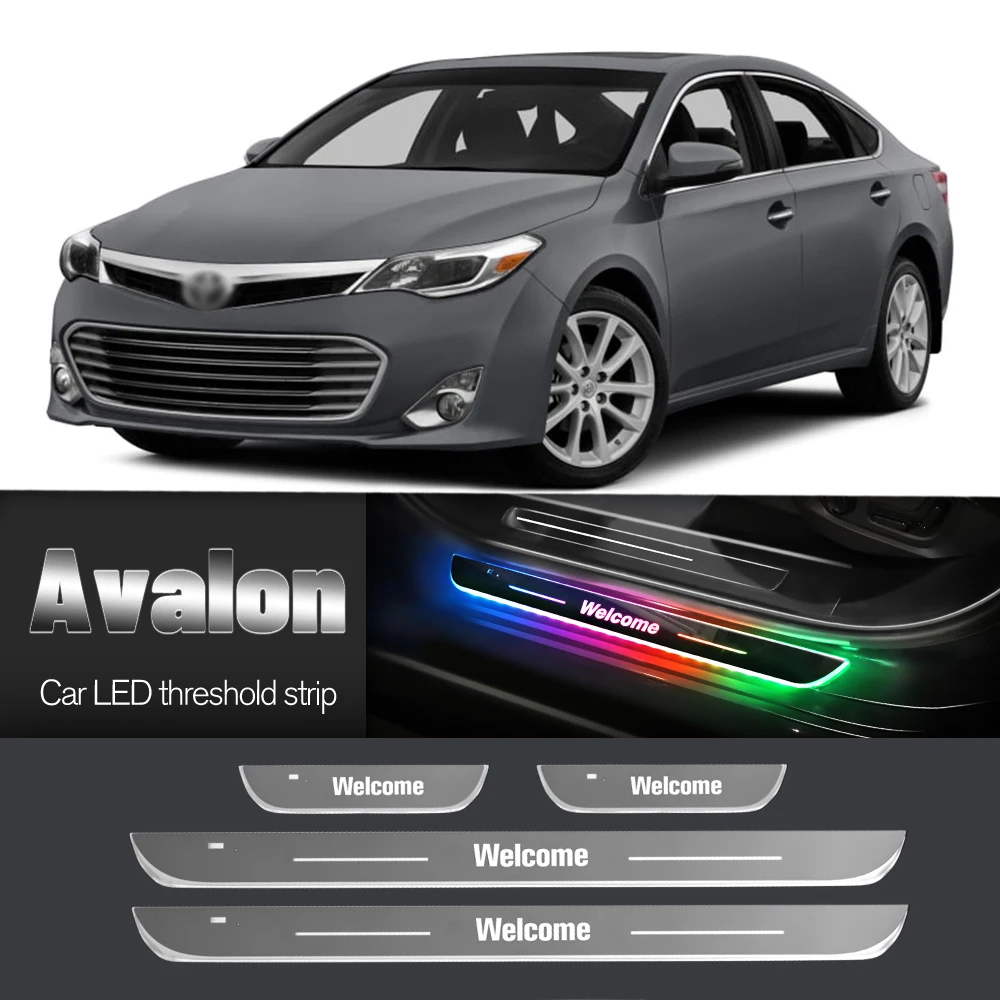 Автомобильный порог для Toyota Avalon 2005-2018 2011 2015 2017, индивидуальный логотип, светодиодный светильник на порог, педаль, аксессуары