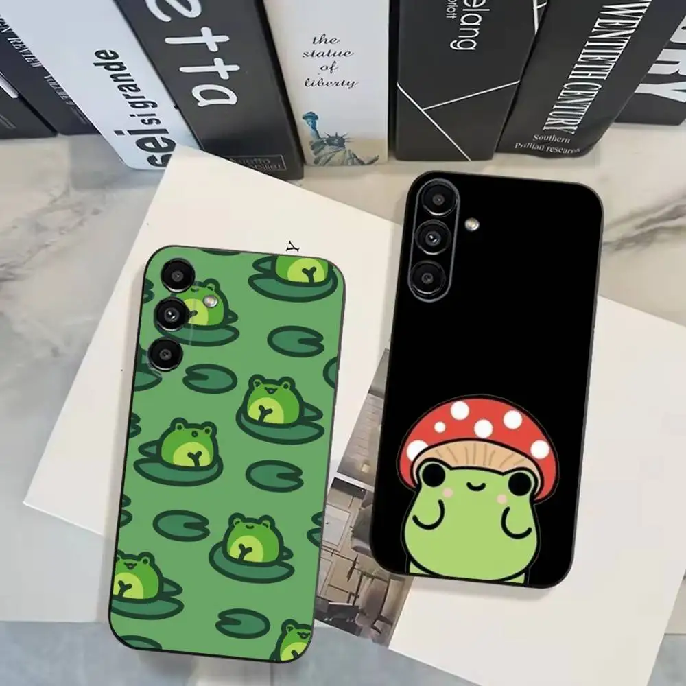 

Cartoon Frog Phone Case For Samsung Galaxy A20,A21s,A22,A31,A32,A52,A53,A72,73,A80 Soft Black Cover