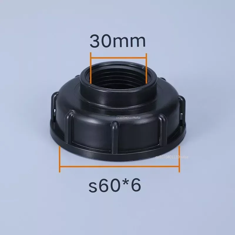 Buiten IBC Kraan Ton Vat Klep S60 Center Transfer Cover Turn Zwart Fopspeen Kraan tuin accessoires DN15 DN20 DN25