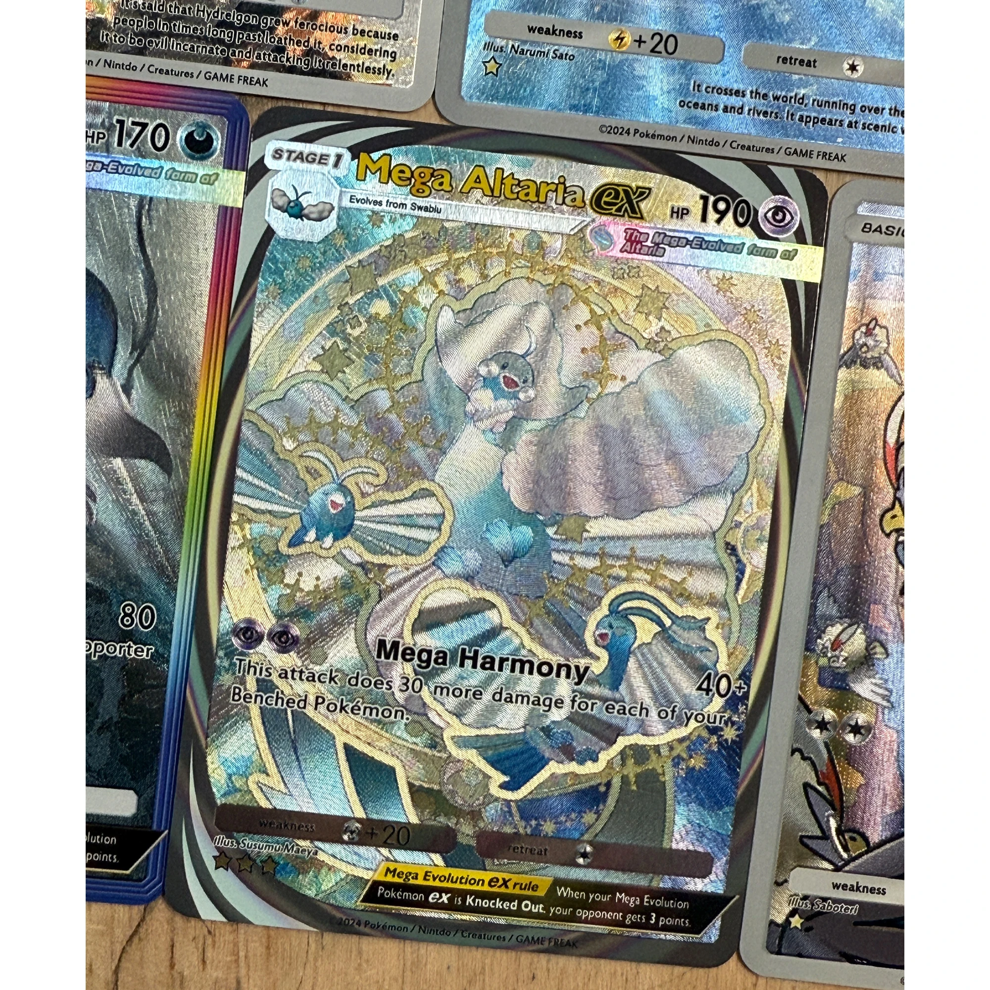10Pcs/set PTCG POCKET Series English Greninja Altaria Absol Texture Flash Card Classic Game Anime Collection Cards