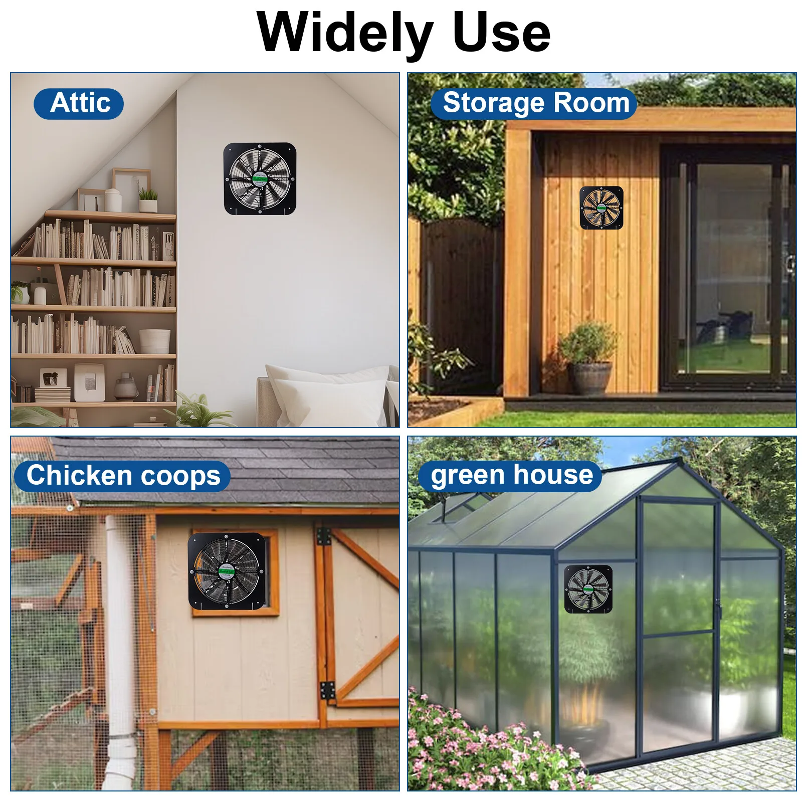 Ventilatore da tetto con sistema di ventilazione per soffitta ad energia solare da 30 W per soffitta o serra 1200 cm