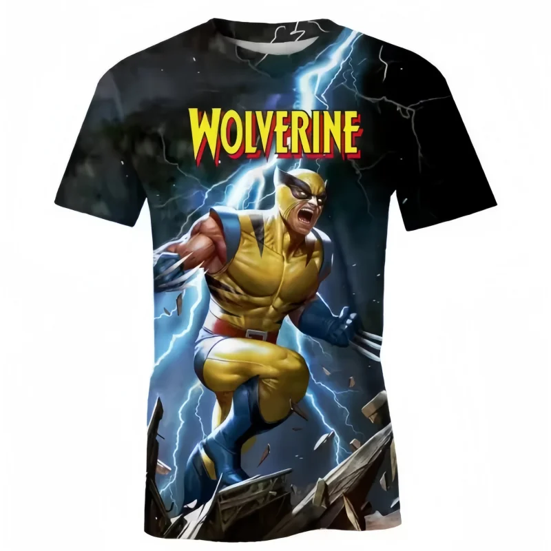 Wolverine Boys Girls T-shirt Deadpool Men's T-shirt 3D Printed Loki Short Sleeve Marvel Men's T-shirt Oversized Men's Clothing