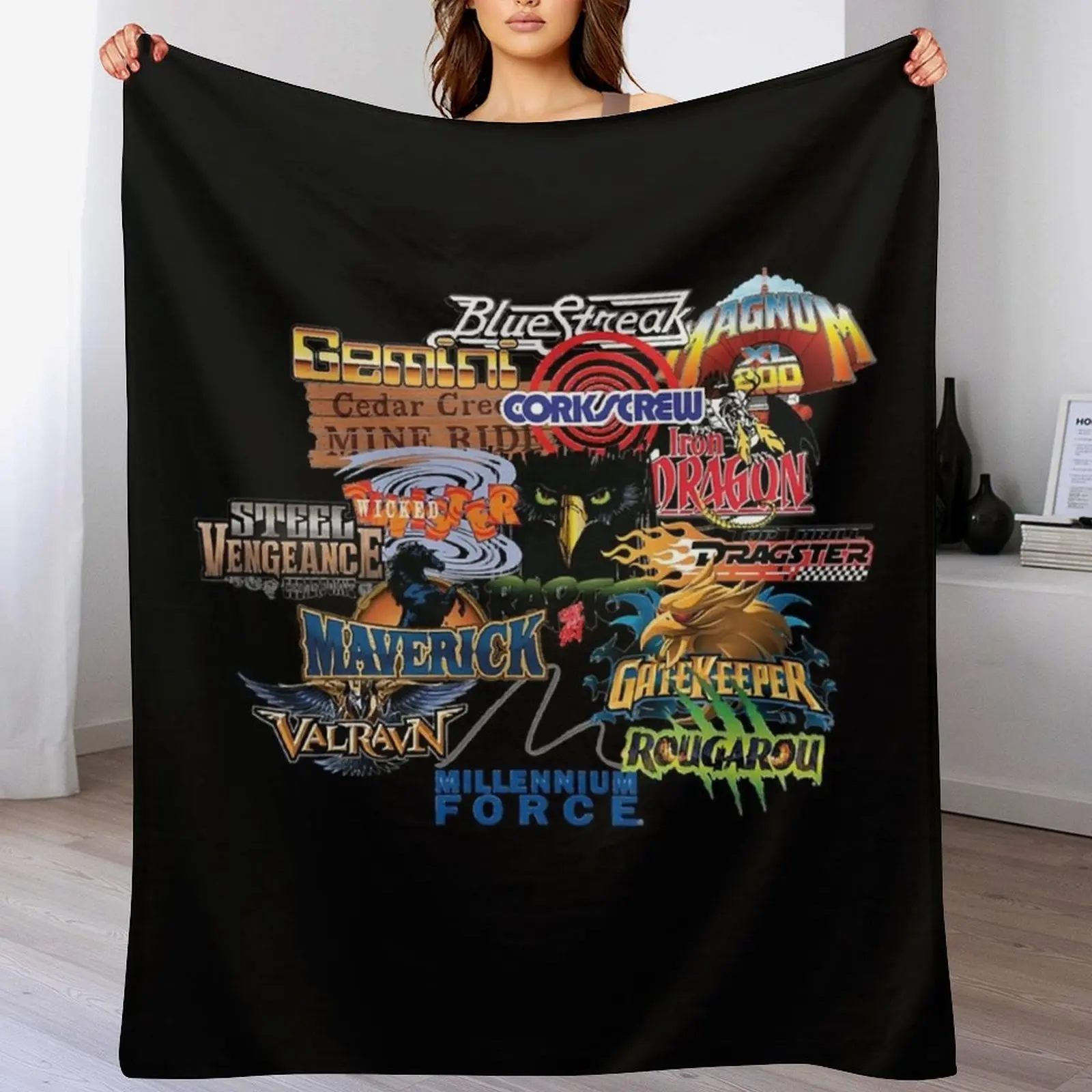 

Cedar Point Roller Coaster Designer Classic T-Shirt Throw Blanket