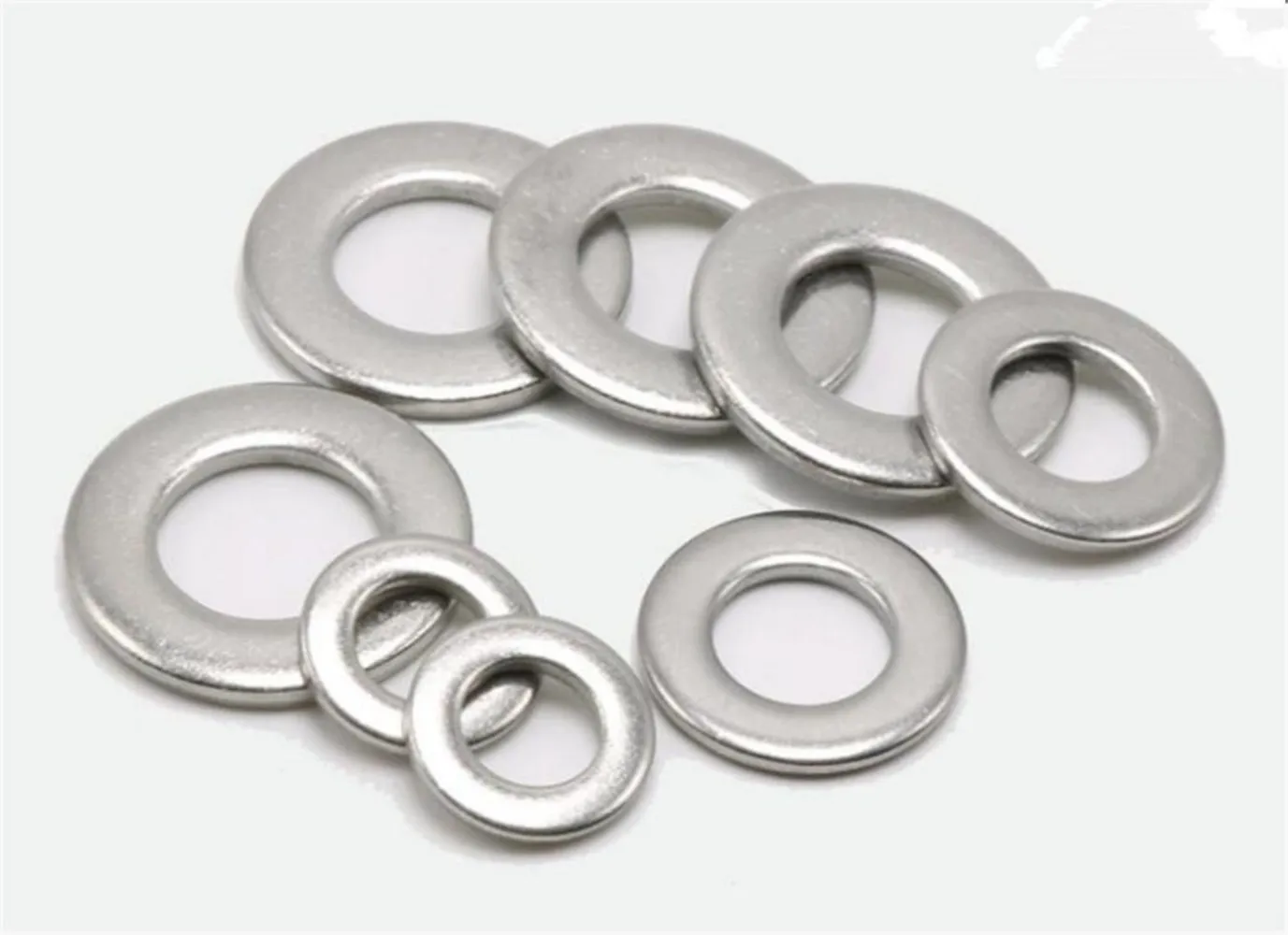 25-100pcs 4-40 6-32 8-32 10-24 1/4-20 304 Stainless Steel UNC UNF American Thread Flat Washer Spacer Plain Washer Gasket Ring