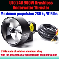 U10 24V 900W Brushless Underwater Thruster può spingere 220Kg impermeabile resistente alla corrosione per barca Kayak Paddle Board CW/CCW