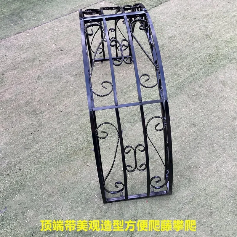 Wrought iron arch flower stand doorstack top villa climbing vine shelf rose courtyard community