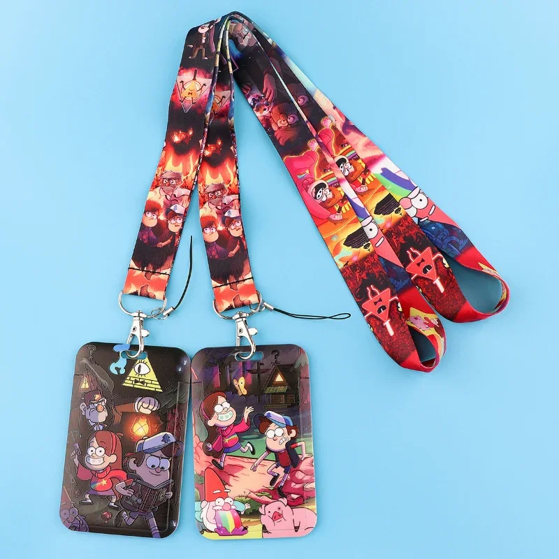 Disney Cartoon Gravity Falls Lanyard Twins Phone Rope for Keys ID Badge Holder Neck Strap Keychain Cord Lariat Unique Gift Toy