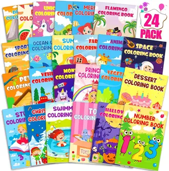 24 Pack Kleurboeken Voor Kinderen Van 4-8 Jaar, Kleine Kleurboeken Voor Kinderen Van 2-4 Jaar, Kinderen Verjaardagsfeestje Gunsten Bulkgeschenken