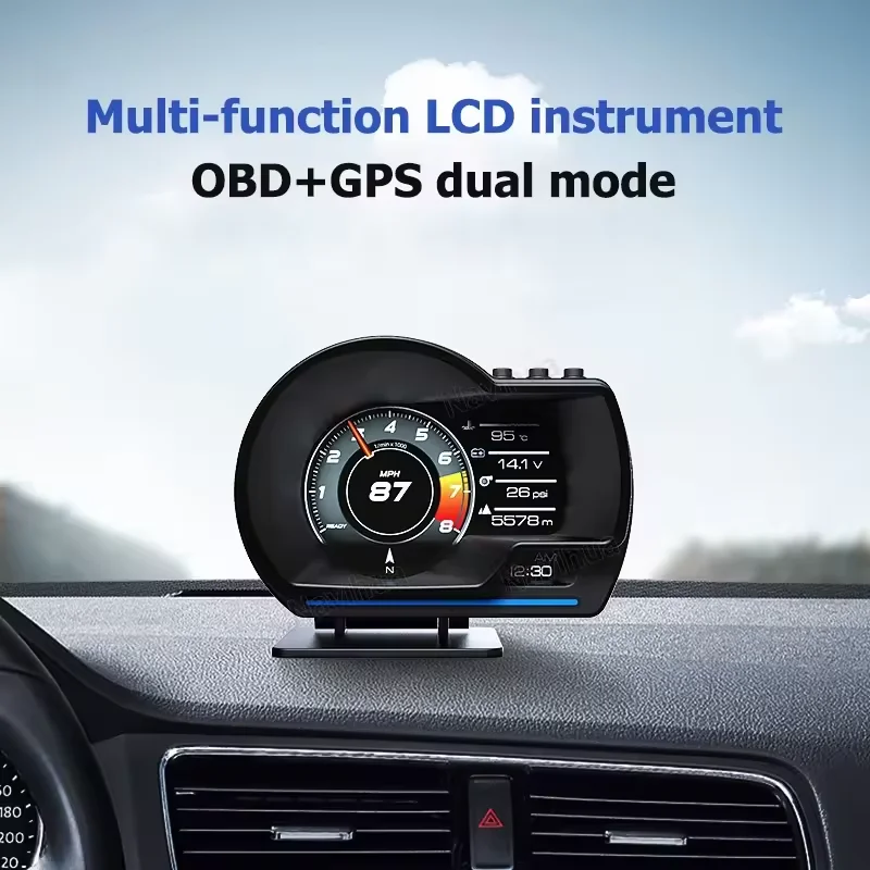 

Universal A500 Car OBD GPS Meter Automotive Diagnostic Tools Digital Speedometer LCD Monitor Mini Smart Guage New Upgrade