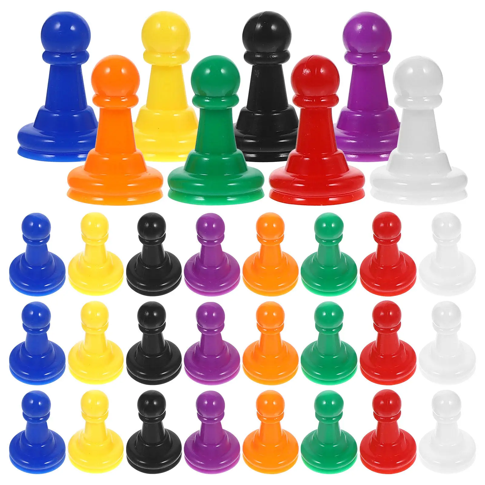 

32Pcs High Reliability Plastic Pawn Chess Pieces Colorful Board Game Accessories for Flight Chess Party Games Educational