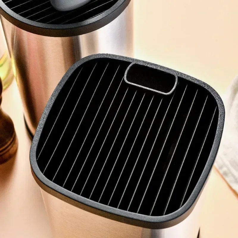 Stainless Steel Kitchen Plug Seat Knife Holder Multifunctional Storage Rack Knife Organizer Simple Style Square Round Bucket