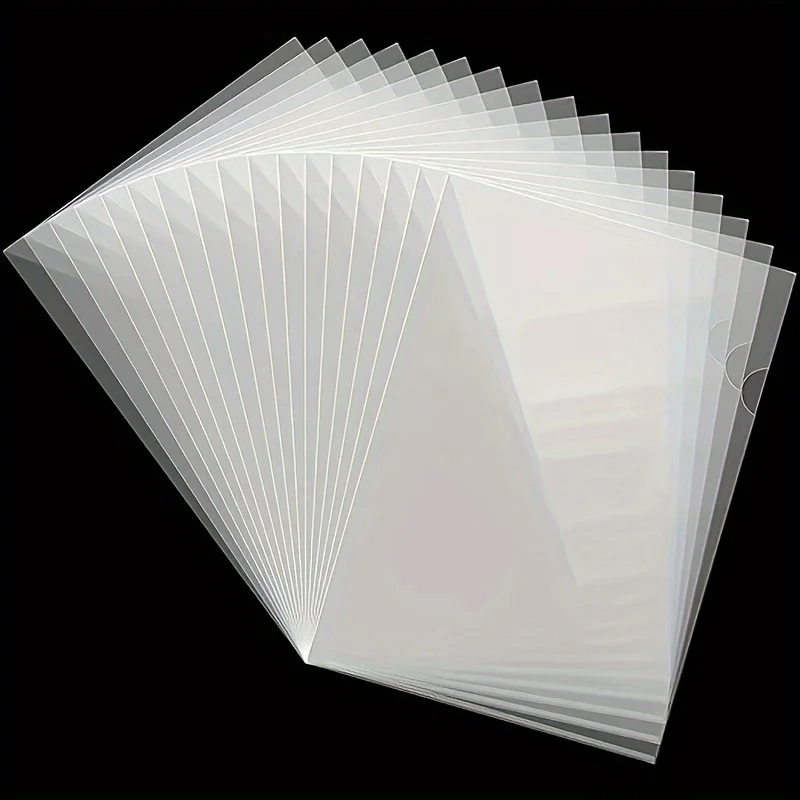 

Transparent Plastic File Folder, A4 Size 14C 1.4mm Thick Transparent File Folder Copy Safe Lightweight Plastic Paper Clip Folder