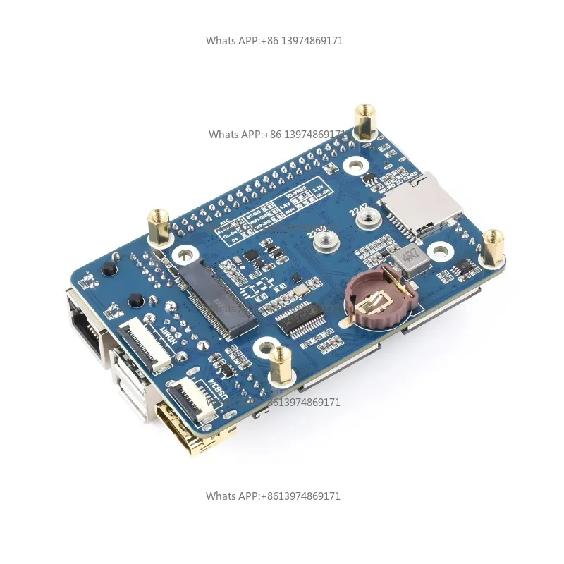 CM4-IO-BASE-B,  Compute Module 4 (CM4) IO Board - Gigabit Ethernet, M.2 M-KEY, RTC,