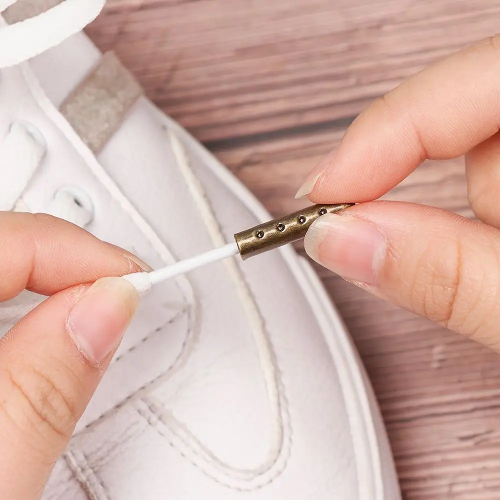 50pcs Metal Shoes Accessories DIY Shoestrings Bullet Aglets Tip Replacement Shoelaces Repair Ends Shoe Lace Head