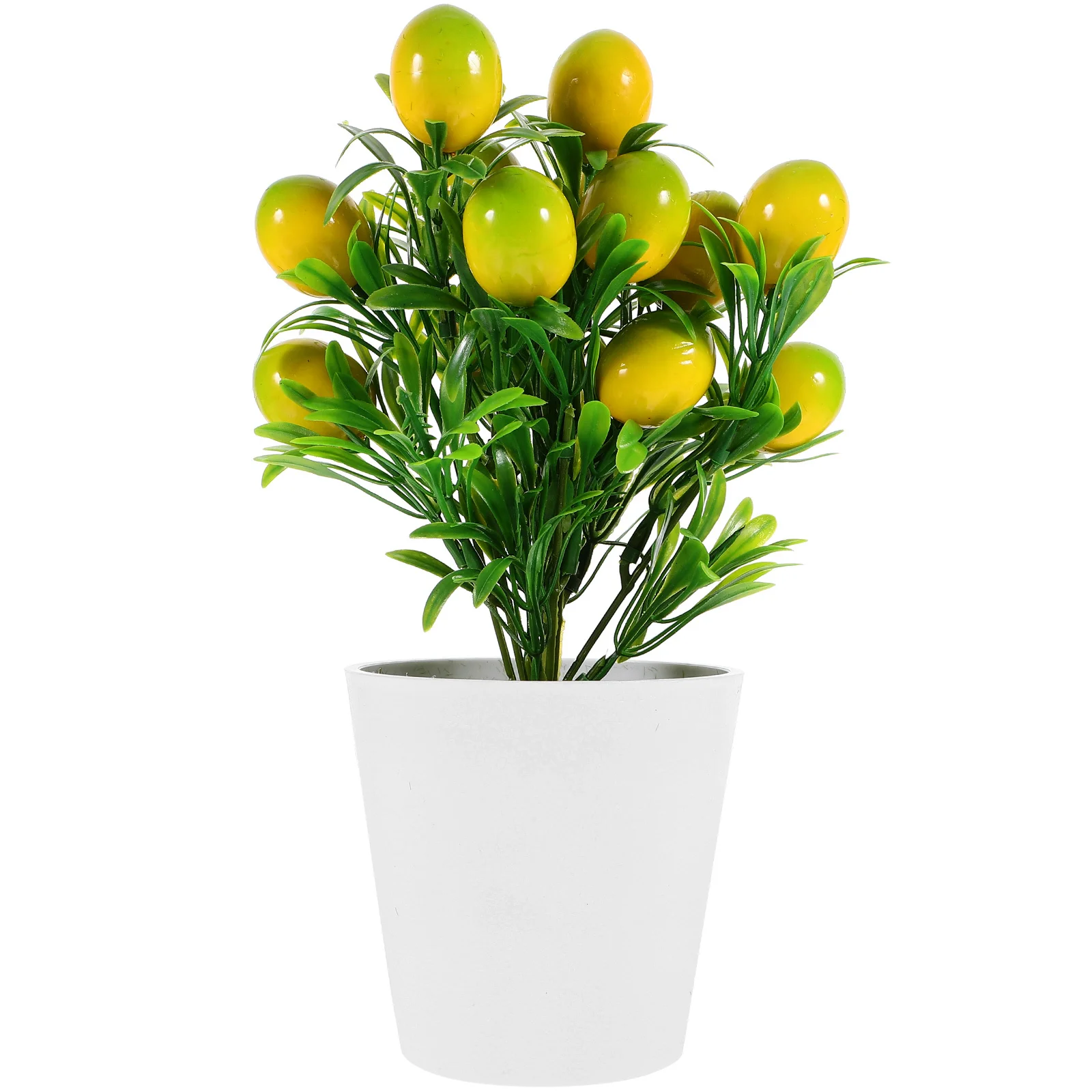

Artificial Lemon Stem Plastic Bonsai Tree Fake Fruit Branch for Indoor Branches